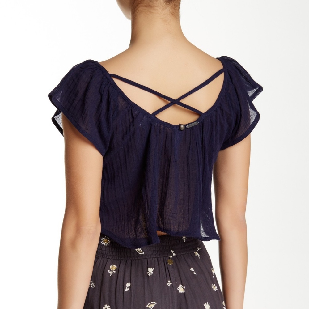 Billabong Festival Sol Scoop neck Crop Top Size S - Picture 2 of 5